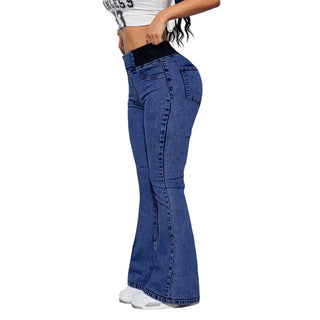 Alexandra High Waisted Flare Stretch Denim Pants