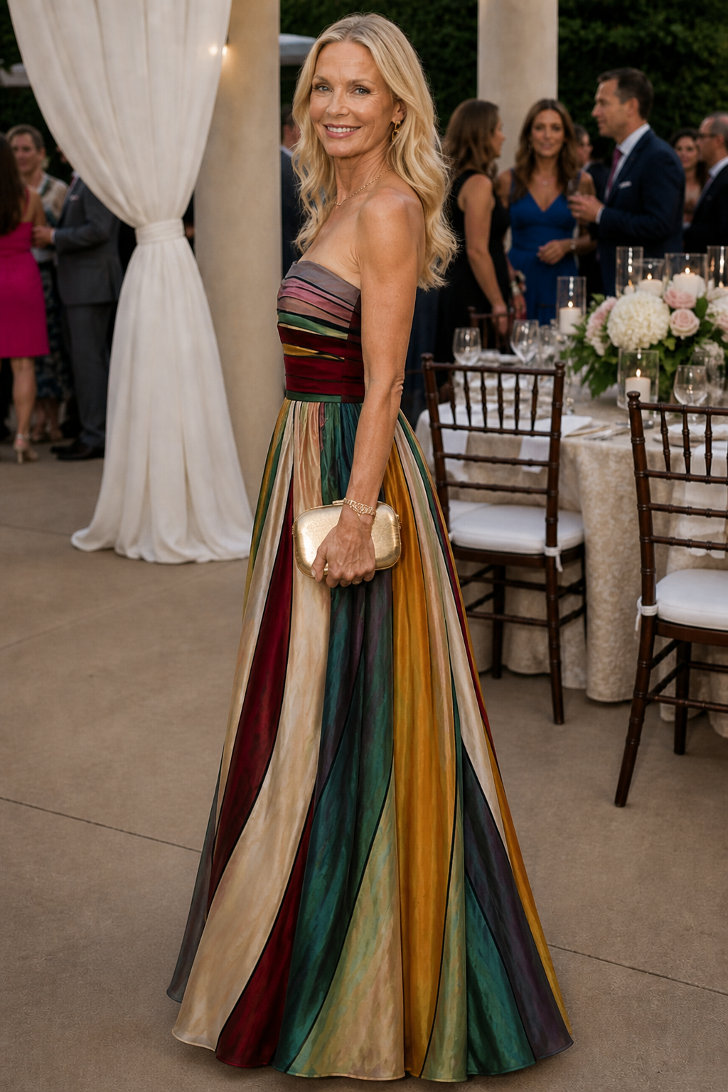 Thalia Elegant Strapless A-Line Dress